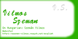 vilmos szeman business card